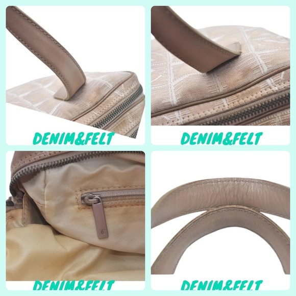 CHANEL Nylon/Leather New Travel Line 2Way Shoulder/Hand Bag/Tote | Beige 🖤 - Picture 8 of 16